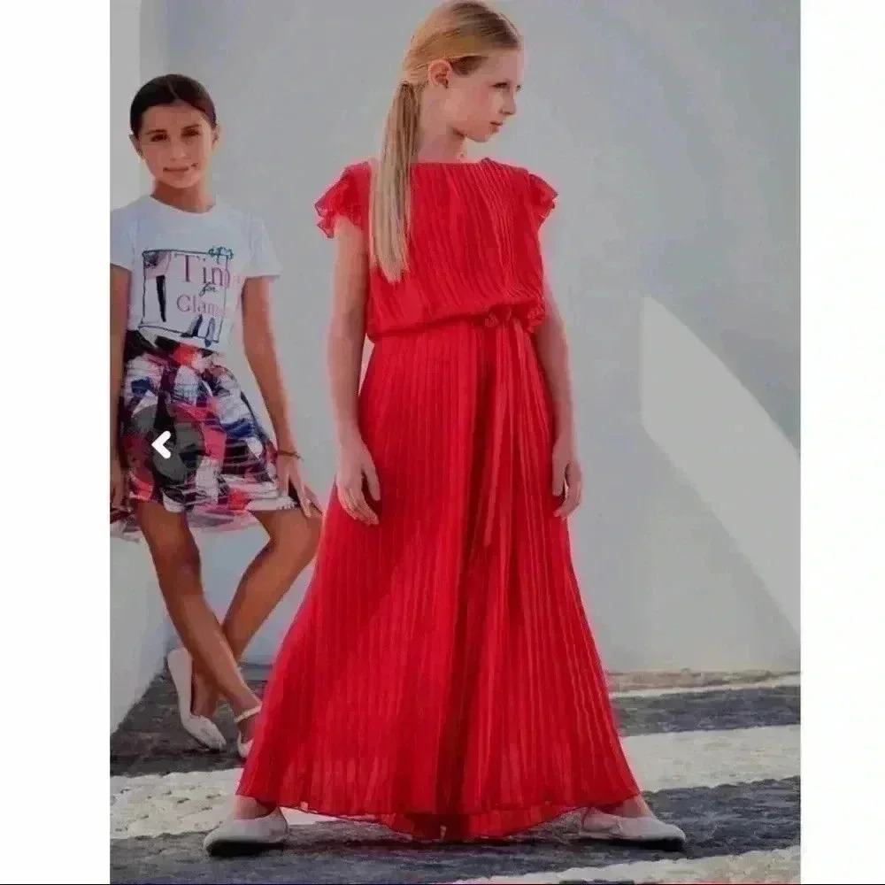 Byblos Red Pleated Jumpsuit
